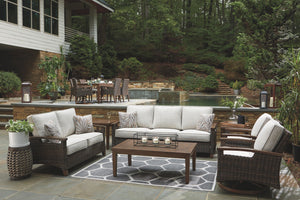 Paradise Trail Conversation Set with 4 Swivel Lounge Chairs