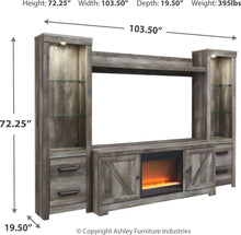 Wynnlow 4-Piece Entertainment Center with Electric Fireplace