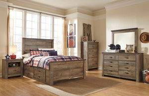 Trinell Storage Panel Bed