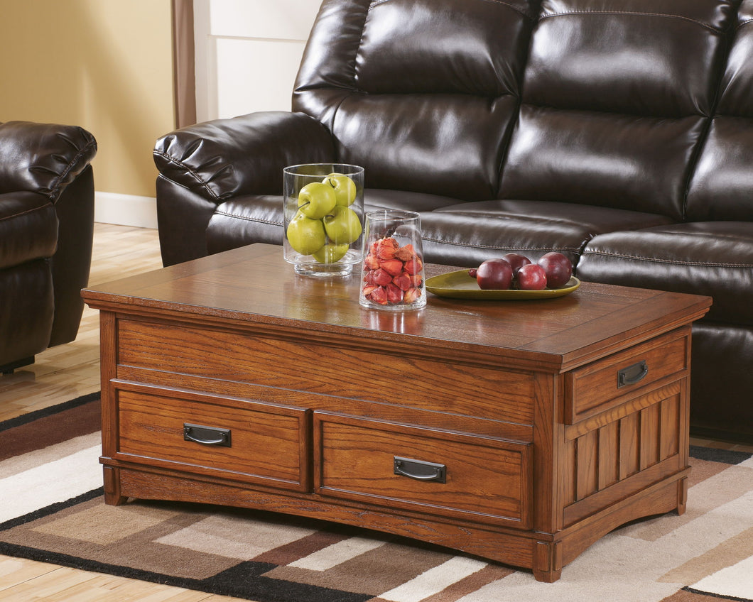 Cross Island Coffee Table with Lift Top
