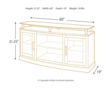 Chanceen 60" TV Stand with Electric Fireplace