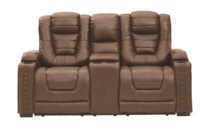 Owner's Box Power Reclining Loveseat with Console