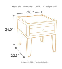 Todoe End Table with USB Ports & Outlets