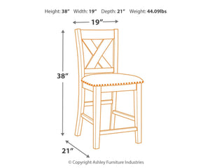 Caitbrook Counter Height Upholstered Bar Stool