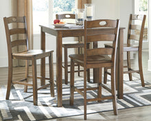 Hazelteen Counter Height Dining Table and Bar Stools (Set of 5)