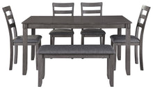 Bridson Dining Table and Chairs with Bench (Set of 6)