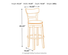 Pinnadel Bar Height Bar Stool