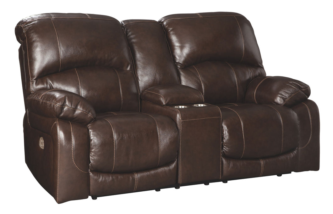 Hallstrung Power Reclining Loveseat with Console