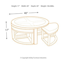 Marion Coffee Table with Nesting Stools