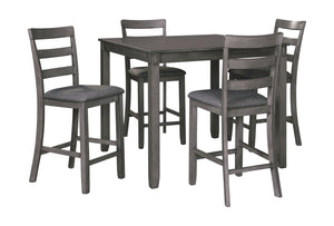 Bridson Counter Height Dining Room Table and Bar Stools (Set of 5)