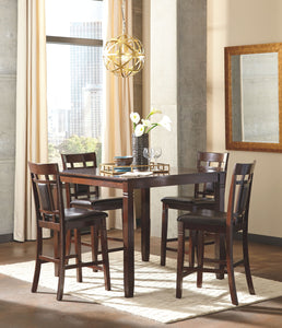 Bennox Counter Height Dining Room Table and Bar Stools (Set of 5)