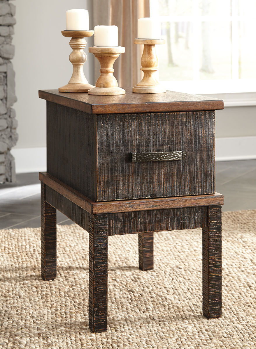 Stanah Chairside End Table with USB Ports & Outlets