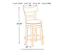 Pinnadel Counter Height Bar Stool