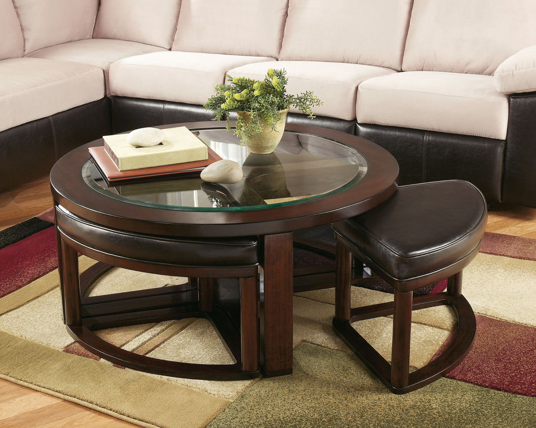 Marion Coffee Table with Nesting Stools