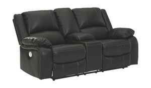 Calderwell Power Reclining Loveseat with Console