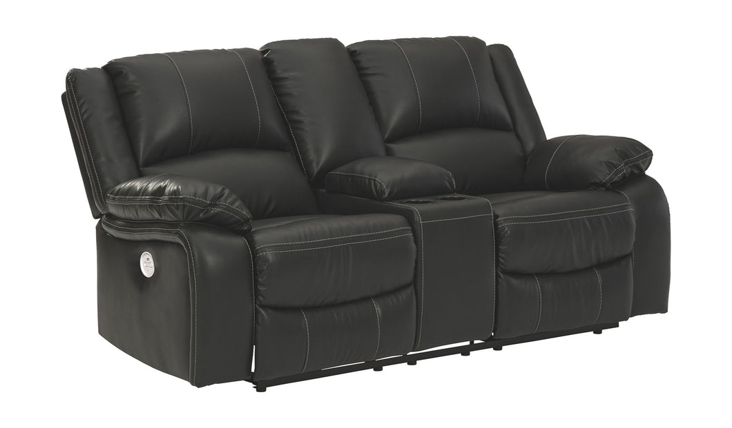 Calderwell Power Reclining Loveseat with Console