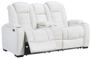 Party Time Power Reclining Loveseat with Console