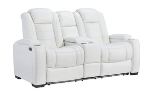 Party Time Power Reclining Loveseat with Console