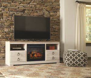 Willowton 64" TV Stand with Electric Fireplace