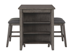 Caitbrook Counter Height Dining Room Table and Bar Stools (Set of 3)